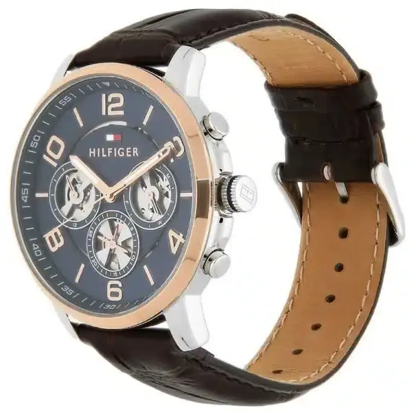 Montre Homme Keagan 1791290 – Cadran Bleu & Bracelet Cuir Marron – Montre homme au Maroc | Montre Femme au Maroc Idée Cadeau pour toutes les occasions – Montre24.ma Montre Homme Keagan 1791290 – Cadran Bleu & Bracelet Cuir Marron – Image 2