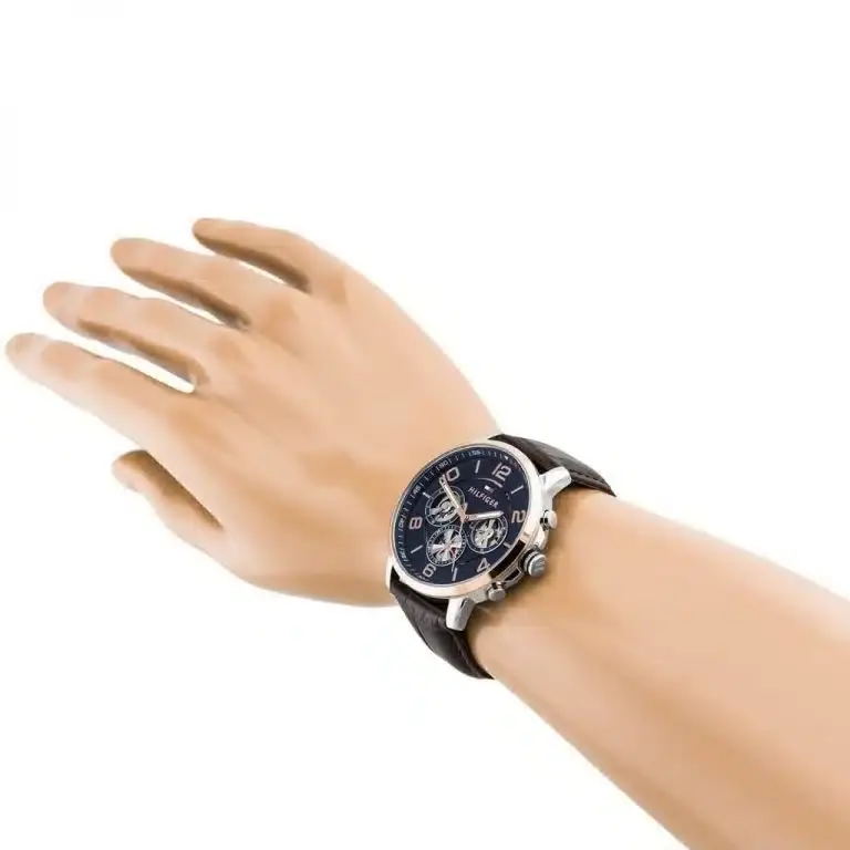 Montre Homme Keagan 1791290 – Cadran Bleu & Bracelet Cuir Marron – Montre homme au Maroc | Montre Femme au Maroc Idée Cadeau pour toutes les occasions – Montre24.ma Montre Homme Keagan 1791290 – Cadran Bleu & Bracelet Cuir Marron – Image 3
