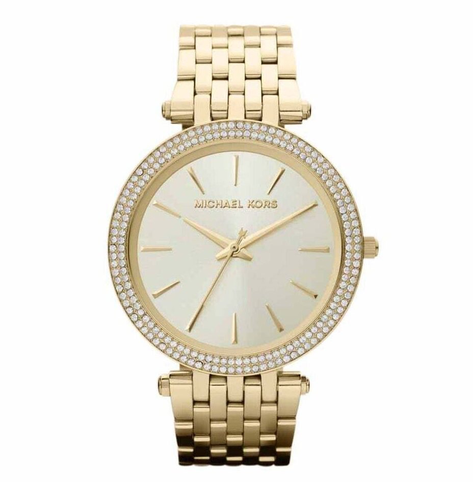 Montre Femme Darci MK3191 – Cadran Champagne & Bracelet Doré – Montre homme au Maroc | Montre Femme au Maroc Idée Cadeau pour toutes les occasions – Montre24.ma Montre Femme Darci MK3191 – Cadran Champagne & Bracelet Doré