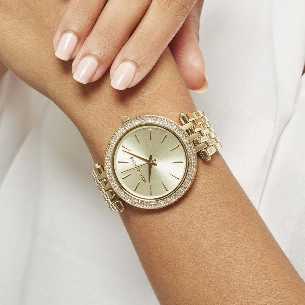 Montre Femme Darci MK3191 – Cadran Champagne & Bracelet Doré – Montre homme au Maroc | Montre Femme au Maroc Idée Cadeau pour toutes les occasions – Montre24.ma Montre Femme Darci MK3191 – Cadran Champagne & Bracelet Doré – Image 2