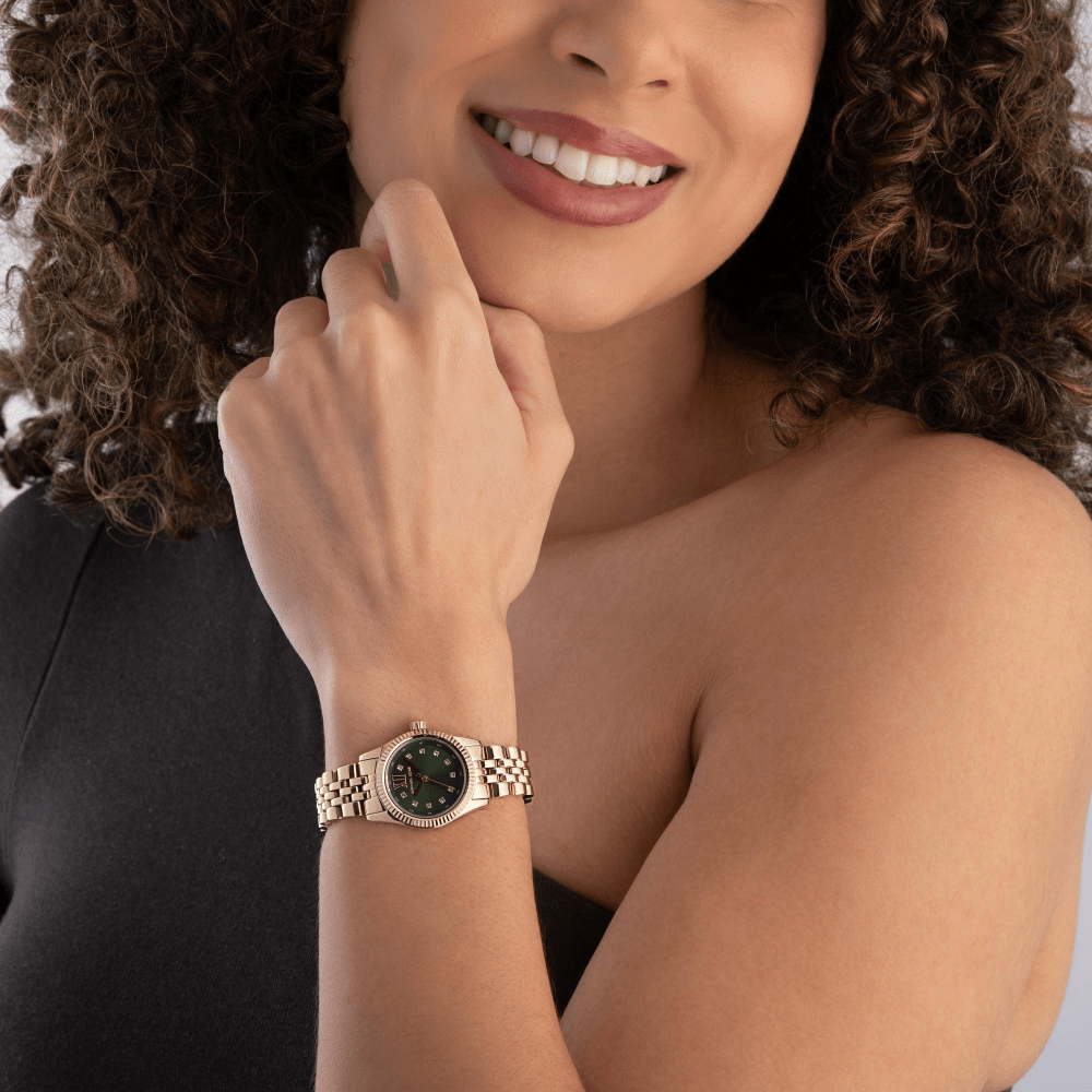 Montre Femme Lexington MK4842 – Cadran Vert & Bracelet Doré – Montre homme au Maroc | Montre Femme au Maroc Idée Cadeau pour toutes les occasions – Montre24.ma Montre Femme Lexington MK4842 – Cadran Vert & Bracelet Doré – Image 2