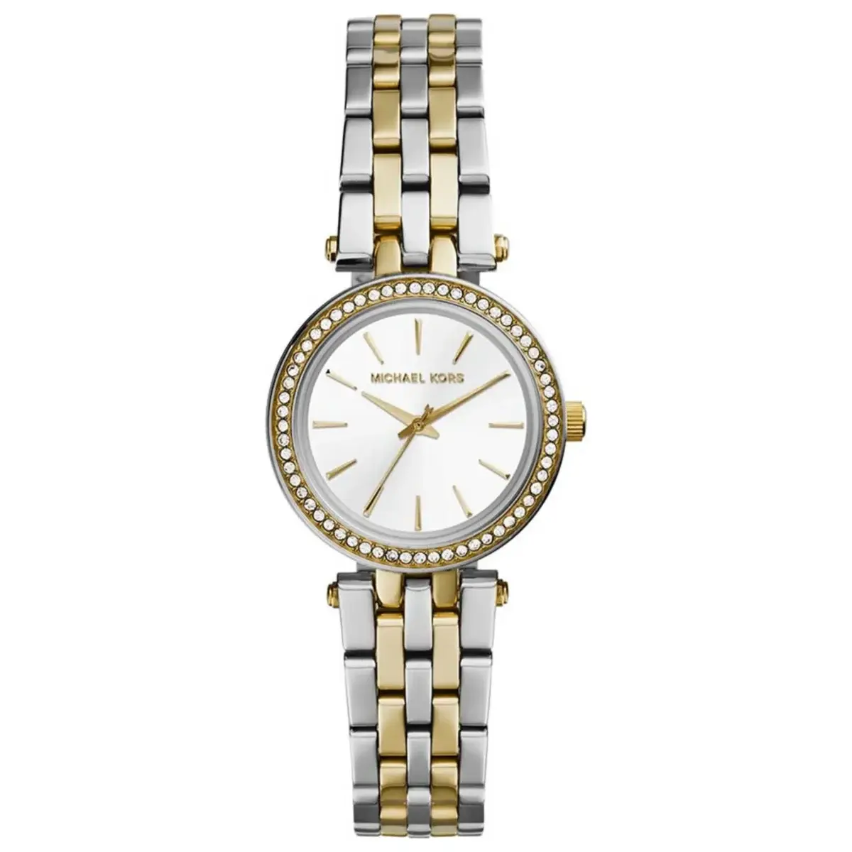 Montre Femme Mini Darci MK3323 – Cadran Argenté & Bracelet Bicolore – Montre homme au Maroc | Montre Femme au Maroc Idée Cadeau pour toutes les occasions – Montre24.ma Montre Femme Mini Darci MK3323 – Cadran Argenté & Bracelet Bicolore