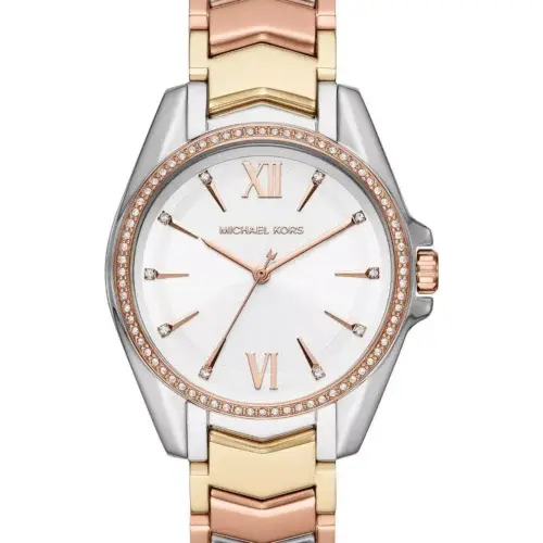 Montre Femme Whitney MK6686 – Cadran Blanc & Bracelet Tricolore