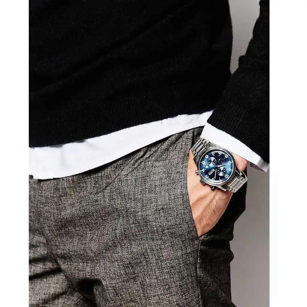 Montre Homme Aeroliner 1513183 – Cadran Bleu & Bracelet Acier – Montre homme au Maroc | Montre Femme au Maroc Idée Cadeau pour toutes les occasions – Montre24.ma Montre Homme Aeroliner 1513183 – Cadran Bleu & Bracelet Acier – Image 2