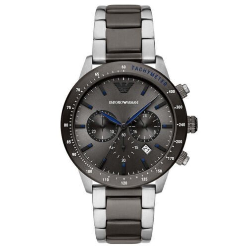 Montre Homme Mario AR11391 – Cadran Gris & Bracelet Acier Bicolore