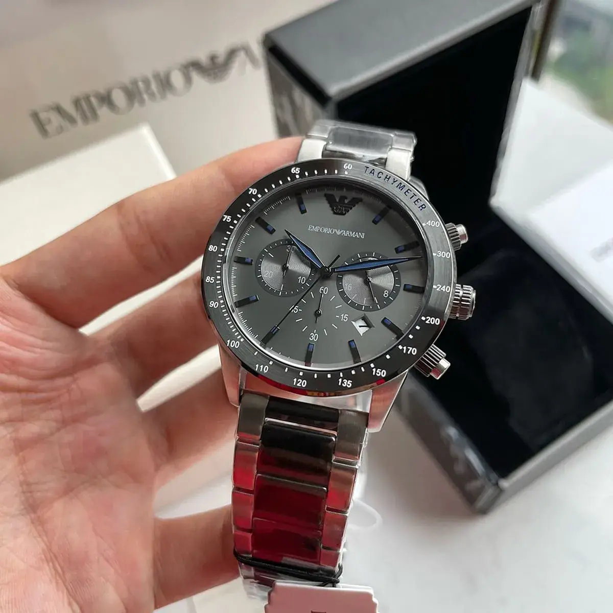 Montre Homme Mario AR11391 – Cadran Gris & Bracelet Acier Bicolore – Montre homme au Maroc | Montre Femme au Maroc Idée Cadeau pour toutes les occasions – Montre24.ma Montre Homme Mario AR11391 – Cadran Gris & Bracelet Acier Bicolore – Image 2