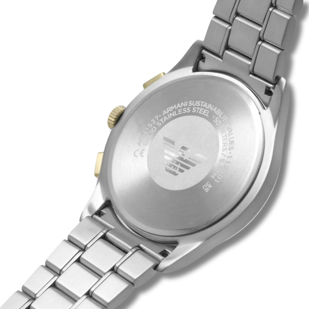 Montre Homme Paolo AR11527 – Cadran Gris & Bracelet Acier Bicolore – Idée Cadeau Montre homme au Maroc | Montre Femme au Maroc pour toutes les occasions – Montre24.ma Montre Homme Paolo AR11527 – Cadran Gris & Bracelet Acier Bicolore – Image 4