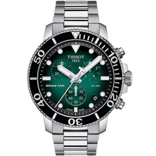 Montre Homme Seastar 1000 T120.417.11.091.01 – Cadran Vert & Bracelet Acier