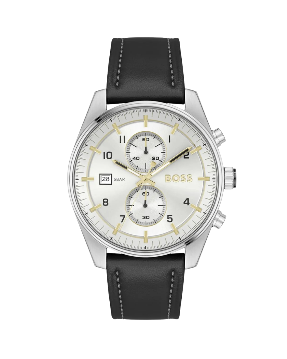 Montre Homme Skytraveller 1514147 – Cadran Argenté & Bracelet Cuir Noir – Montre homme au Maroc | Montre Femme au Maroc Idée Cadeau pour toutes les occasions – Montre24.ma Montre Homme Skytraveller 1514147 – Cadran Argenté & Bracelet Cuir Noir – Image 4